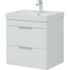 Aquanet 312424 Тумба с раковиной Ирис new 60 подвесная 1 ящ. 2 фасада цв.белый глянец (312424)