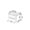 Aquanet 159092 Компл.3 - Тумба Нота 50 цв.св.дуб (159092)