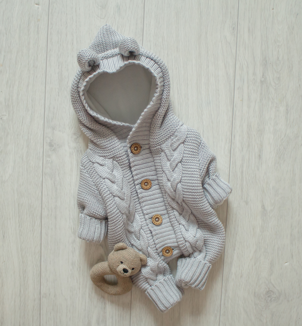 [knitting.pattern] Вязаный комбинезон с ушками детский (Марина Баламбаева)