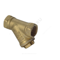 Фильтр сетчатый Y-образный латунь Ду 20 Ру25 Тмакс=150 oC G3/4" ВР 46Б5фт1 под пломбу VALFEX VF.192.L00.034
