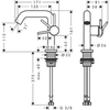 Hansgrohe Tecturis S 73320000 Смеситель для раковины, однорычажный, Fine 110 CoolStart с клапаном push-open, хром