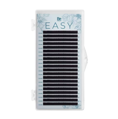 Чёрные ресницы Easy black отдельные длины 16 линий
