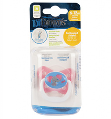 Пустышка PreVent БАБОЧКА, 6-12 месяцев, с крышкой, для девочек (стандарт)