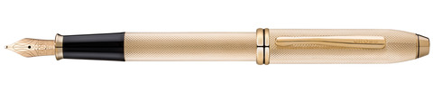 Ручка перьевая Cross Townsend. Цвет - золотистый. ( AT0046B-32MD )