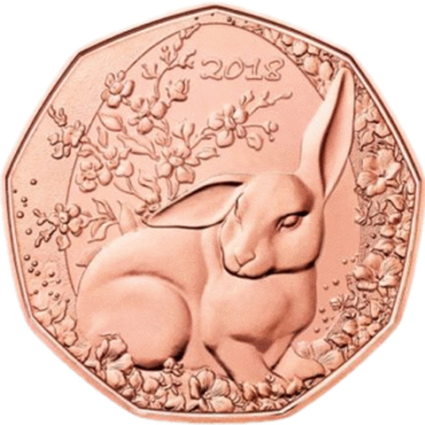 5 евро Австрия "Пасхальный кролик" 2018 год