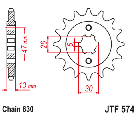 Звезда ведущая JTF574-16