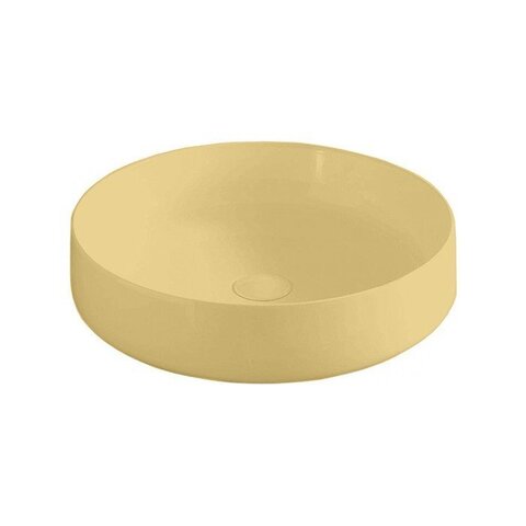ArtCeram Cognac COL002 12 00 Раковина, ширина, мм-480, глубина, мм-480, высота, мм-125, тип установки-накладной (настольный), отверстия для смесителя-отсутствуют, без перелива, материал-керамика, цвет-Zync yellow