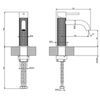 Gessi 316 Смеситель для раковины на 1 отверстие, без донного клапана, излив 123мм, цвет: brushed black metal pvd 54202#707
