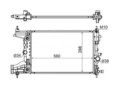 РАДИАТОР CRUZE ДВИГ F16D4 АКПП SAT