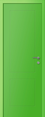 Дверь влагостойкая пластиковая KAPELLI multicolor Ф2К RAL 6018 Зеленый + коробка
