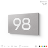 Табличка с номером 98 на дверь квартиры, для офиса, кабинета, аудитории, склада, серая 120х70 мм, Айдентика Технолоджи
