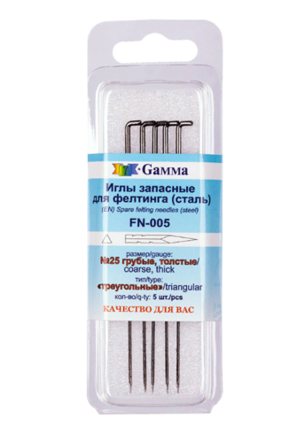 Игла №25 для валяния (фелтинга) грубая, толстая FN-005 запасная