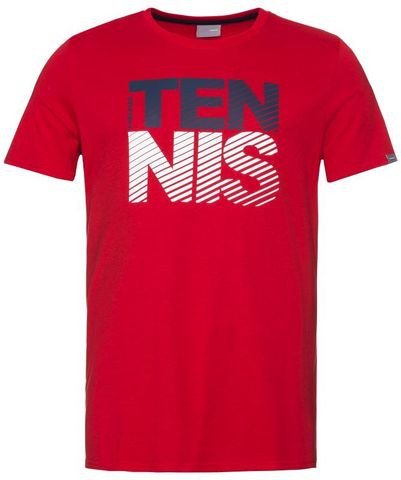 Теннисная футболка для мальчиков Head Club Chris T-Shirt JR - red