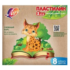 Пластилин Луч ZOO 8 цв. (длинный брусок 15 гр.), 29С 1720-08