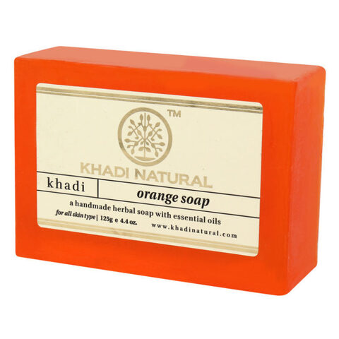 ORANGE Handmade Herbal Soap With Essential Oils, Khadi Natural (АПЕЛЬСИН Мыло ручной работы с эфирными маслами, Кхади), 125 г.