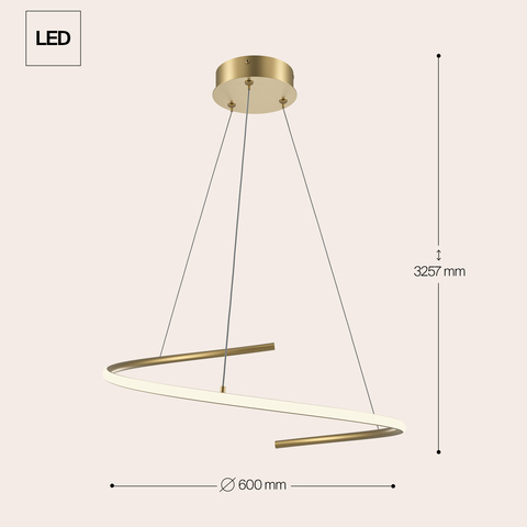 Подвесной светодиодный светильник Maytoni Curve MOD242PL-L33BSK