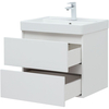 Aquanet 308319 Тумба с раковиной Вега 60 2 ящ. цв.белый глянец (308319)