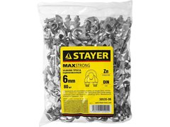STAYER DIN 741, 6 мм, 80 шт, зажим троса (30535-06)