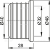 Гофрированная прокладка 40/32, арт. Z0003-ND AlcaPlast