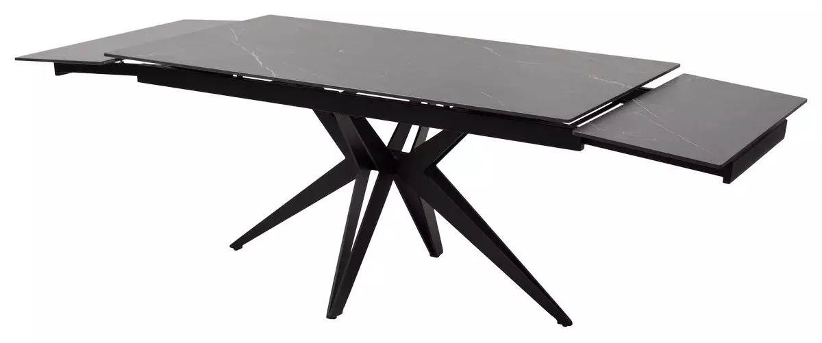 Стол FORIO 160 MATT BLACK MARBLE SOLID CERAMIC / BLACK, DISAUR
