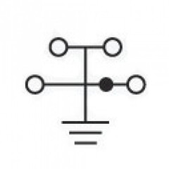 Клемма заземления на DIN-рейку с винтовыми зажимами для проводника до 4 мм.кв.