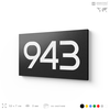 Номер на дверь 943, табличка на дверь для офиса, квартиры, кабинета, аудитории, склада, черная 120х70 мм, Айдентика Технолоджи