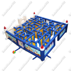 Надувной лабиринт "Сказочный" размер 5*5*2,8 м