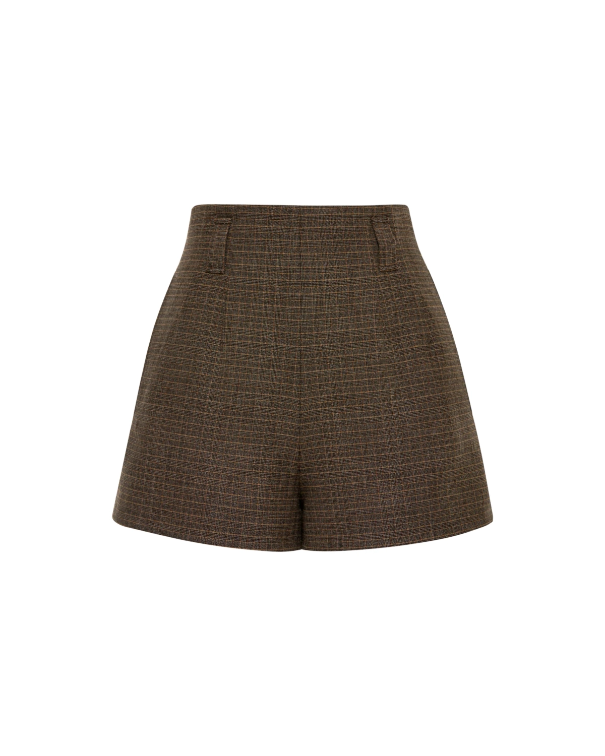 Шорты в клетку, Кофейный