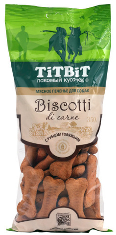 Titbit Biscotti печенье Бискотти с рубцом говяжьим 350г
