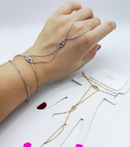 6915- Слейв-браслет с подвесками глаз