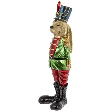 Фигурка декоративная "Солдатик-зайка", L11,5 W10 H37 см