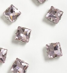 Стразы пришивные стекло в оправе, ш. 10 мм, св.розовый