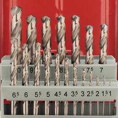 Набор сверл по металлу 1-10мм 19шт DIN338 HSS-G 135° (мет. кейс) H-Tools 214214HT