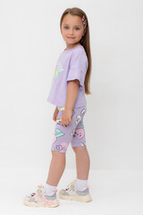 шорты  для девочки  КР 4036-1/пастельно-лиловый,позитив к541