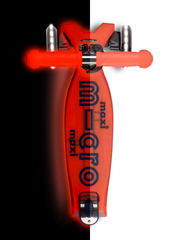 Самокат Maxi Micro Deluxe Glow (светящийся) LED красное сияние