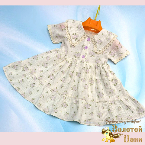 Платье хл/муслин д (3-6) 260106-L1103