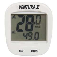 Велокомпьютер VENTURA Х, 10 функций, белый (5-244554)