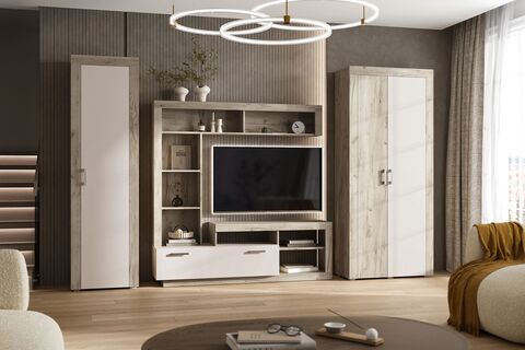 Гостиная Ангара №3 Кашемир, Дуб крафт серый