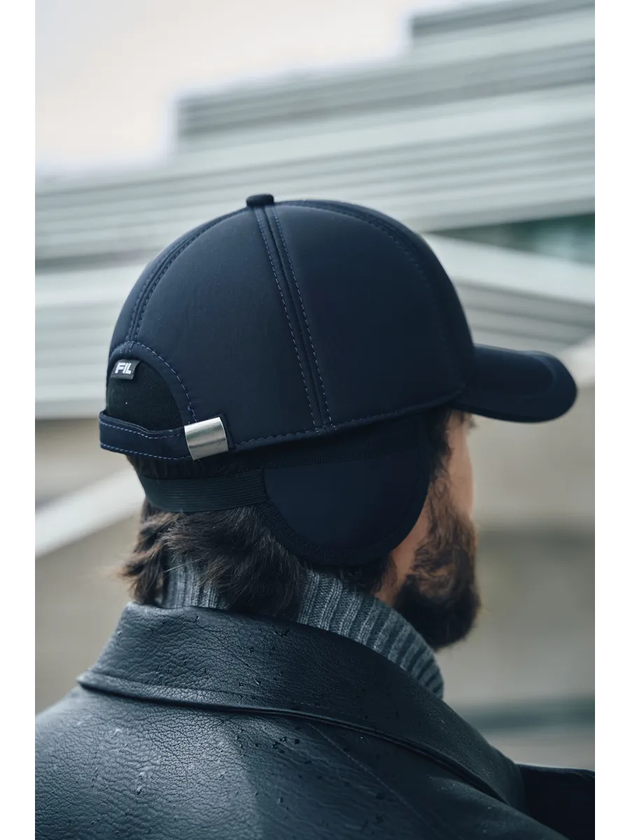 Кепка утепленная с ушками плащевка