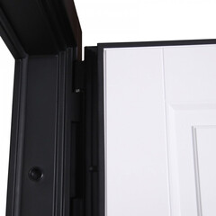 Входная металлическая дверь АСД Плата шагрень черная + дуб старый