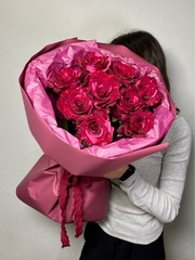 Букет "Розовая страсть" 9 шт.