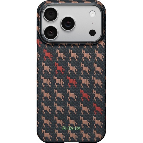 Чехол Pitaka Edge Case для iPhone 17 Pro, Чёрно-коричневый | Ebon Kylin