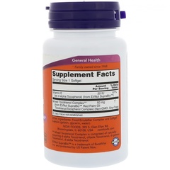 Now Foods, Токотриенолы из красного пальмового масла, 50 мг, 60 желатиновых капсул