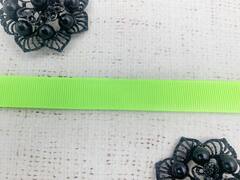 Лента репсовая, ш. 1,5 см, салатовый неон