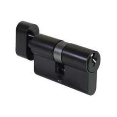 Механизм цилиндровый PC60 (30Cх30) BL 5 ключей (черный)