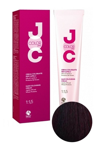 Крем-краска для волос 5.56 светло-каштановый махагоново-красный JOC COLOR, Barex