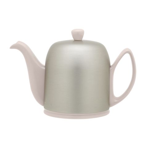 Фарфоровый заварочный чайник на 4 чашки с цинковой крышкой, розовый, артикул 236267