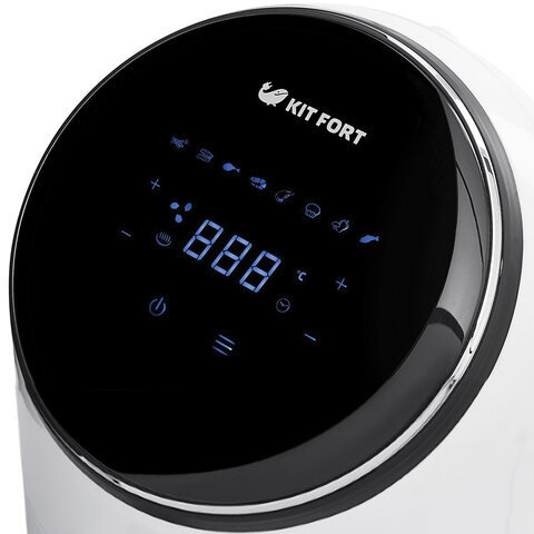 Аэрогриль KITFORT KT-2206, 1300 Вт, объем 2,5 л, 8 программ, регулировка температуры, таймер, белый