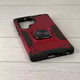 Противоударный чехол Strong Armour Case с кольцом для Samsung Galaxy S23 Ultra (Красный)