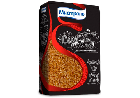 Сахар Мистраль коричневый Кристаллы, 500г